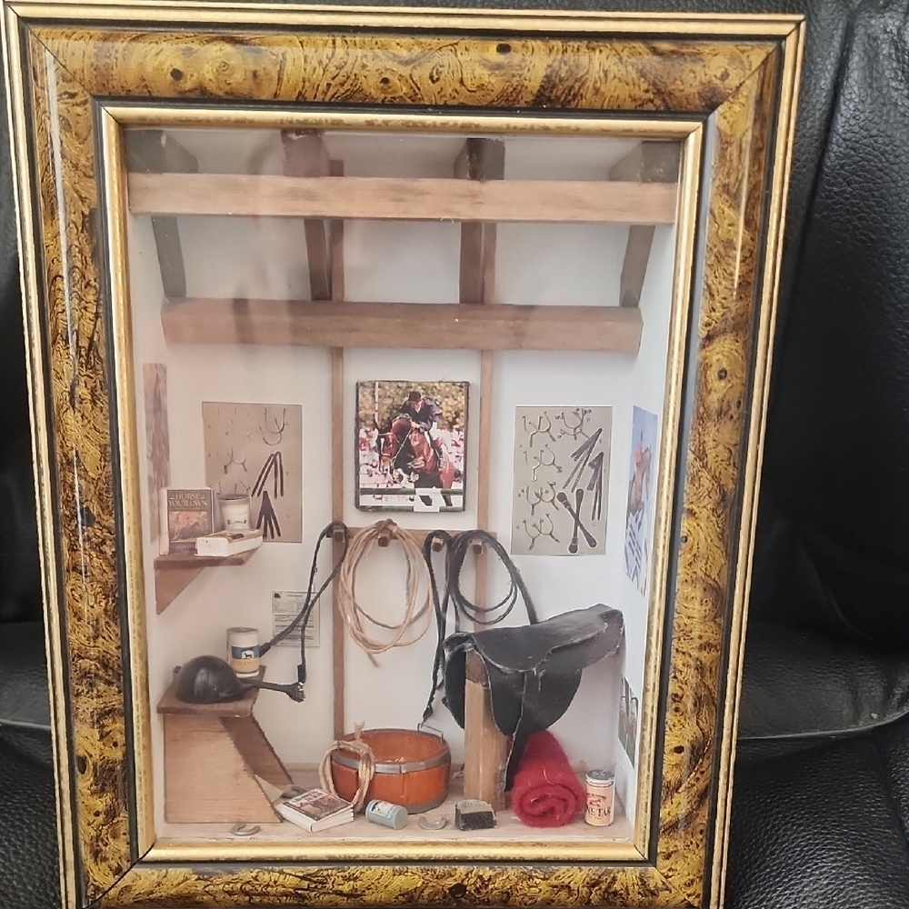 Framed Equestrian Shadow Box Art